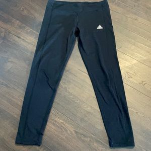 ADIDAS climawarm workout exercise black legging pants size large